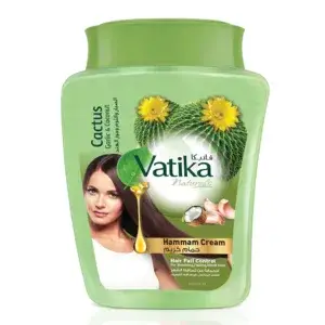فاتيكا حمام كريم للشعر بالصبار والثوم وجوزالهند – 450 جرام    Vatika Hair Cream Bath with Aloe Vera, Garlic, and Coconut – 450g