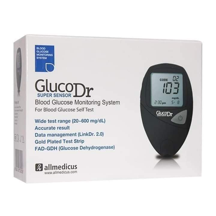 جهاز سكر جلوكو دكتور سوبر سينسور Gluco Dr Super Sensor كورى الصنع + 25 شريط هدية